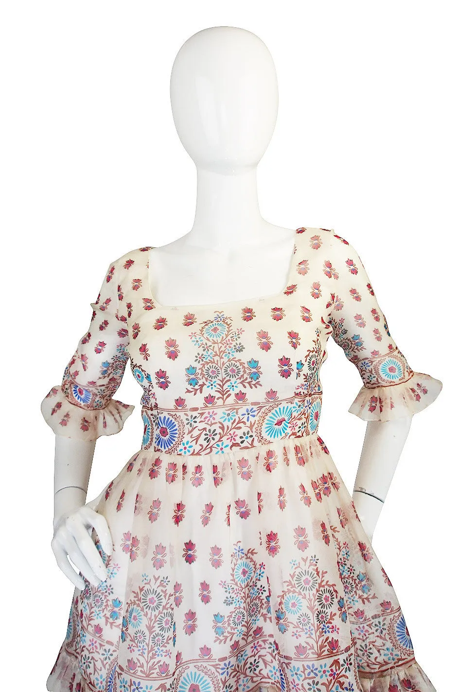 1960s Silk Oscar De La Renta Museum Piece Dress
