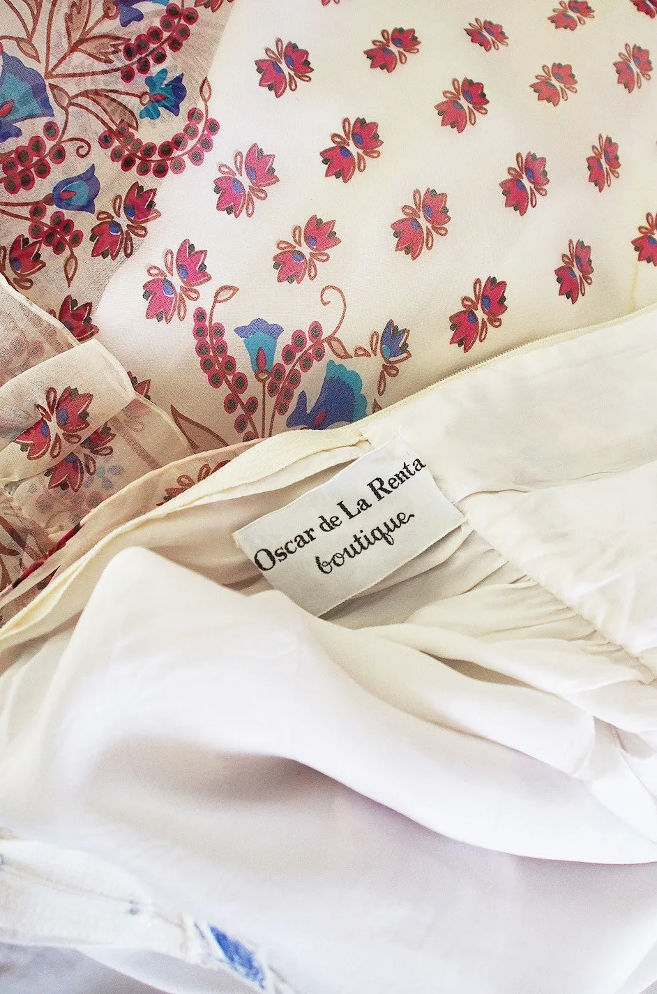 1960s Silk Oscar De La Renta Museum Piece Dress