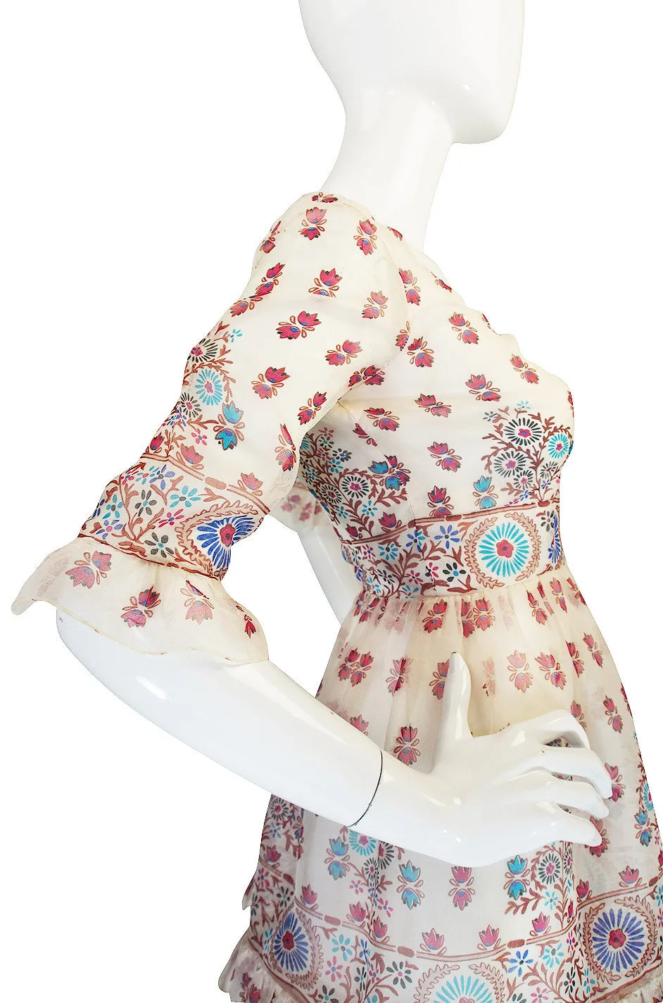 1960s Silk Oscar De La Renta Museum Piece Dress