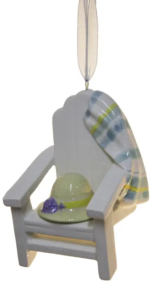 2 Inch Ceramic Adirondack Chair Christmas Ornament
