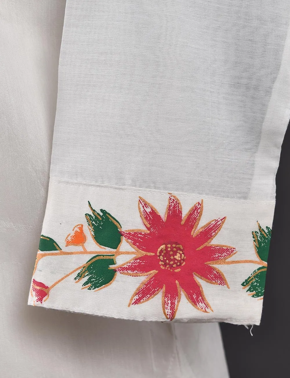 3 Pc Stitched Paper Cotton Chikankari Embroidered Dress with Beautiful Printed Borders - Charismatic Vibes (RTW-7-White)