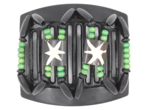 African Butterfly Thick Hair Comb - Stones & Bones Black 93