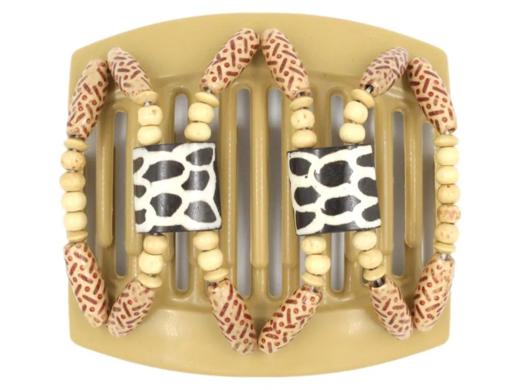 African Butterfly Thick Hair Comb - Stones & Bones Blonde 63