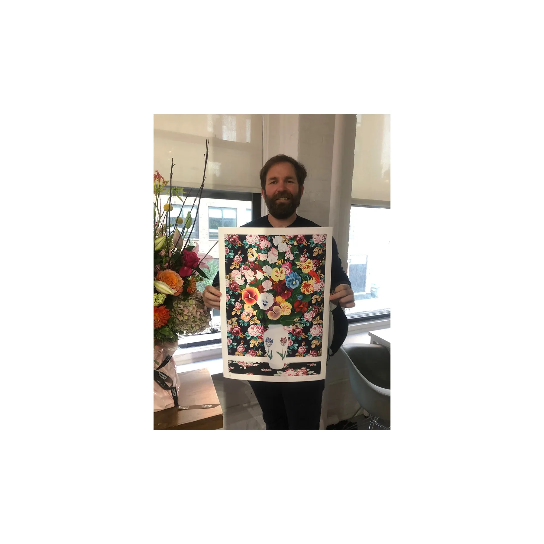 Alec Egan, Flowers on Flowers, 2021; Signed and Numbered Limited Edition Print