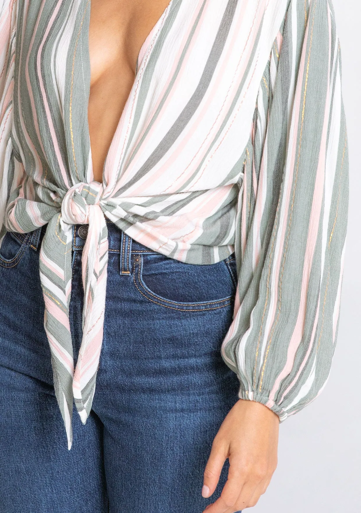 Aliso Tie Front Top