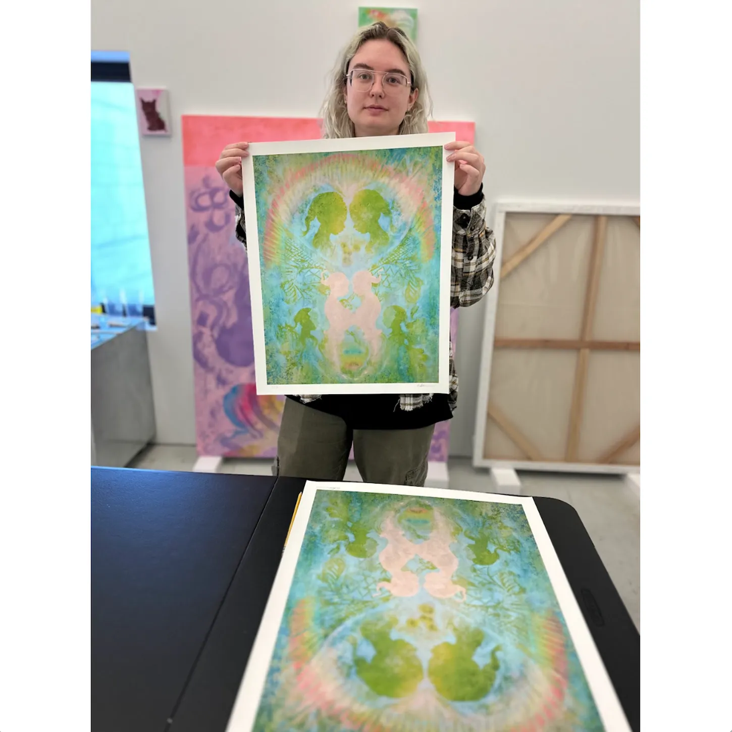 Alyssa Klauer, February Morning II (Valentine), 2023; Hand-Embellished, Signed, and Numbered Limited Edition Print