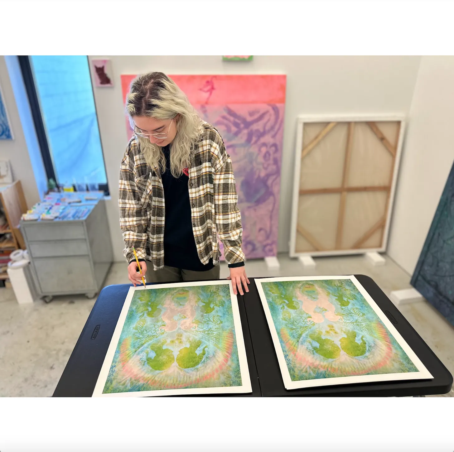 Alyssa Klauer, February Morning II (Valentine), 2023; Hand-Embellished, Signed, and Numbered Limited Edition Print
