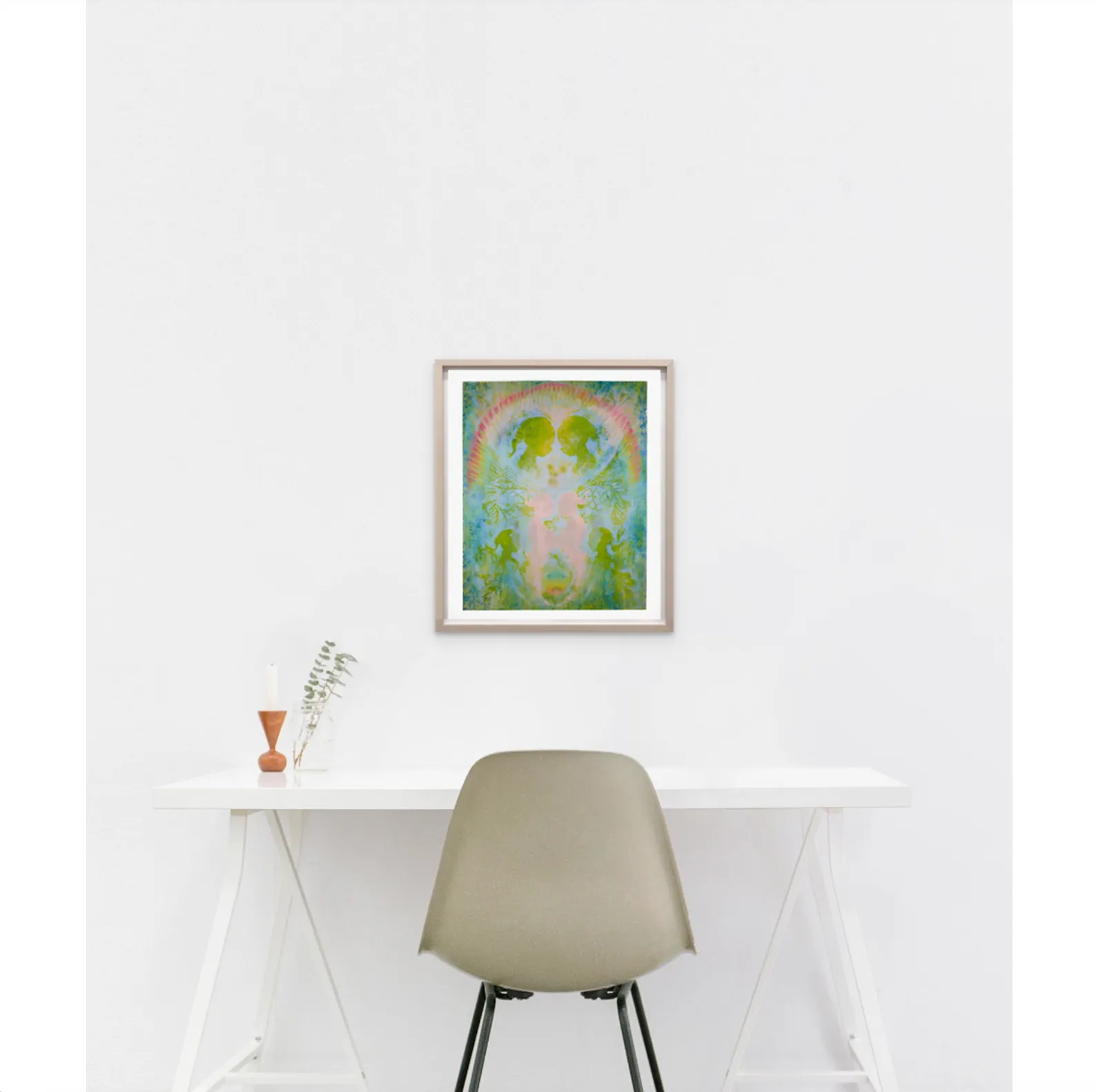 Alyssa Klauer, February Morning II (Valentine), 2023; Hand-Embellished, Signed, and Numbered Limited Edition Print