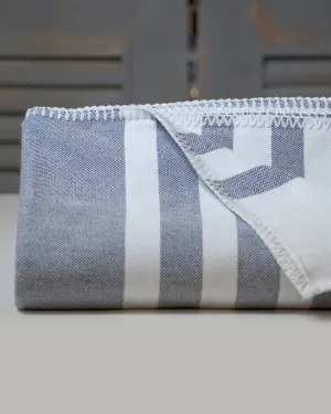 Antiochia Classic Throw – Navy & White