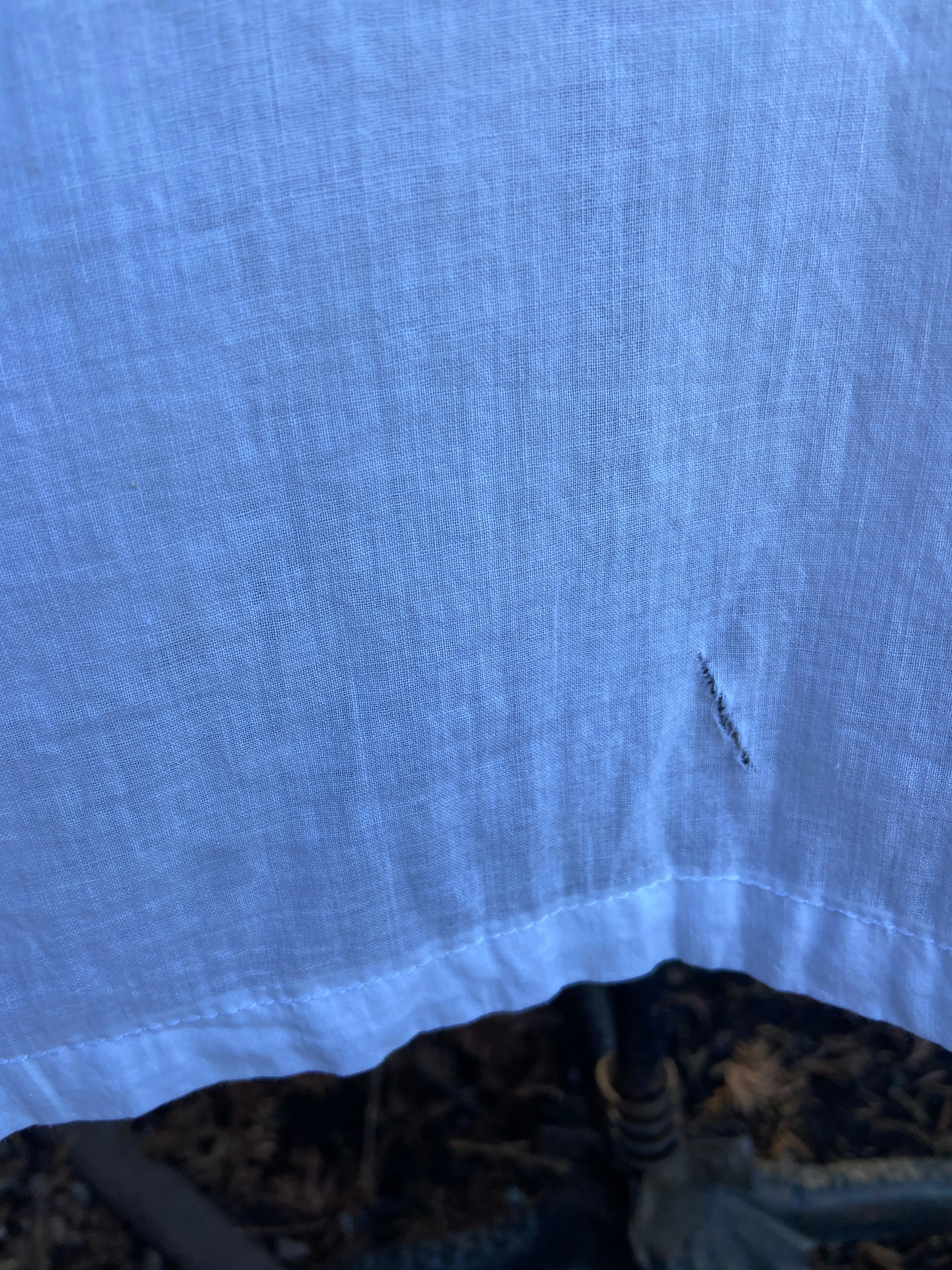 Antique 19th Century Tissue Cotton Empire Waist Chemise