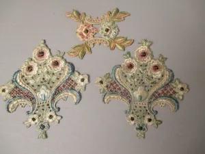Antique Victorian Appliqués set of 3