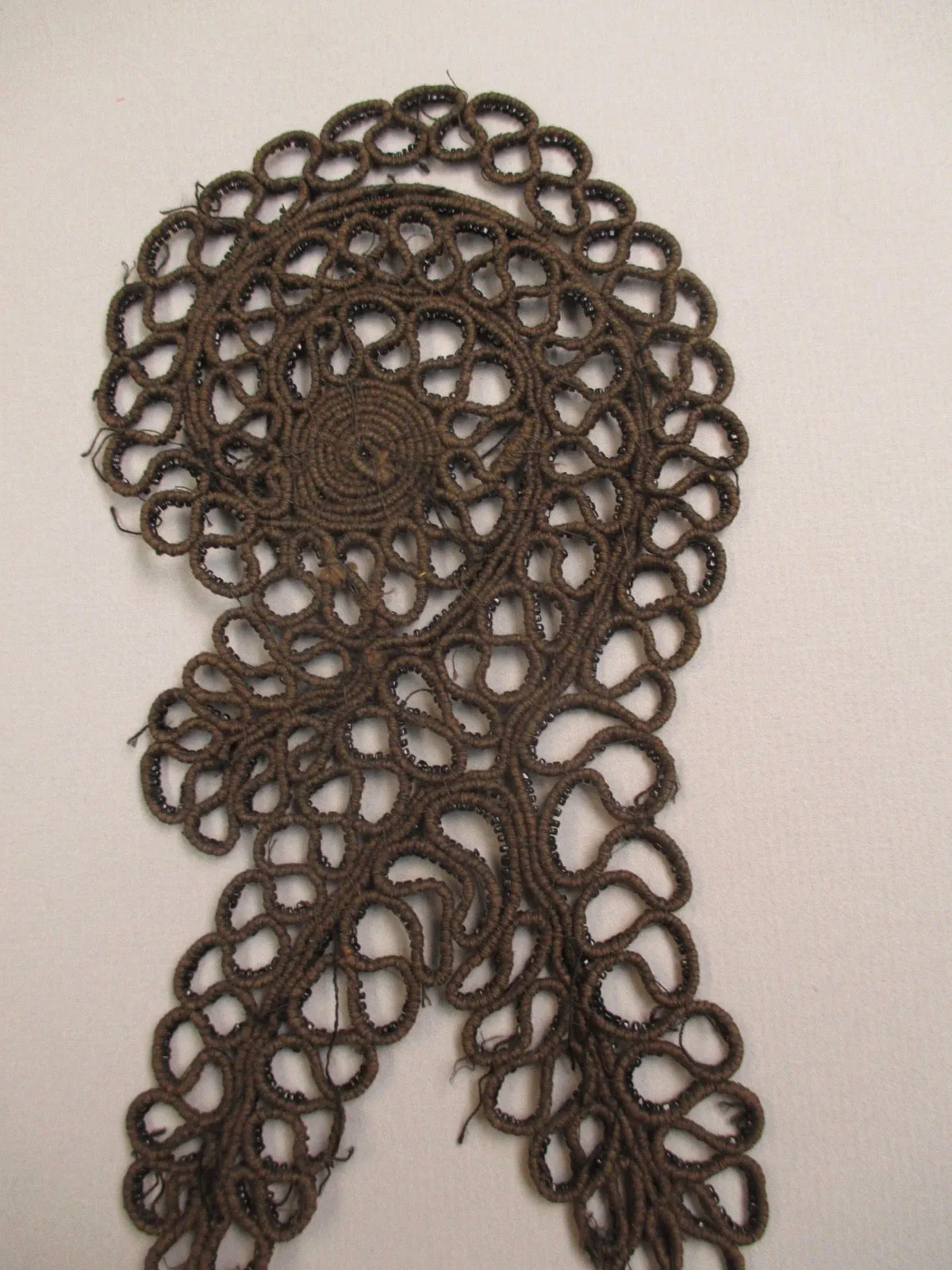 Antique Victorian Black Jet Beaded Appliqué