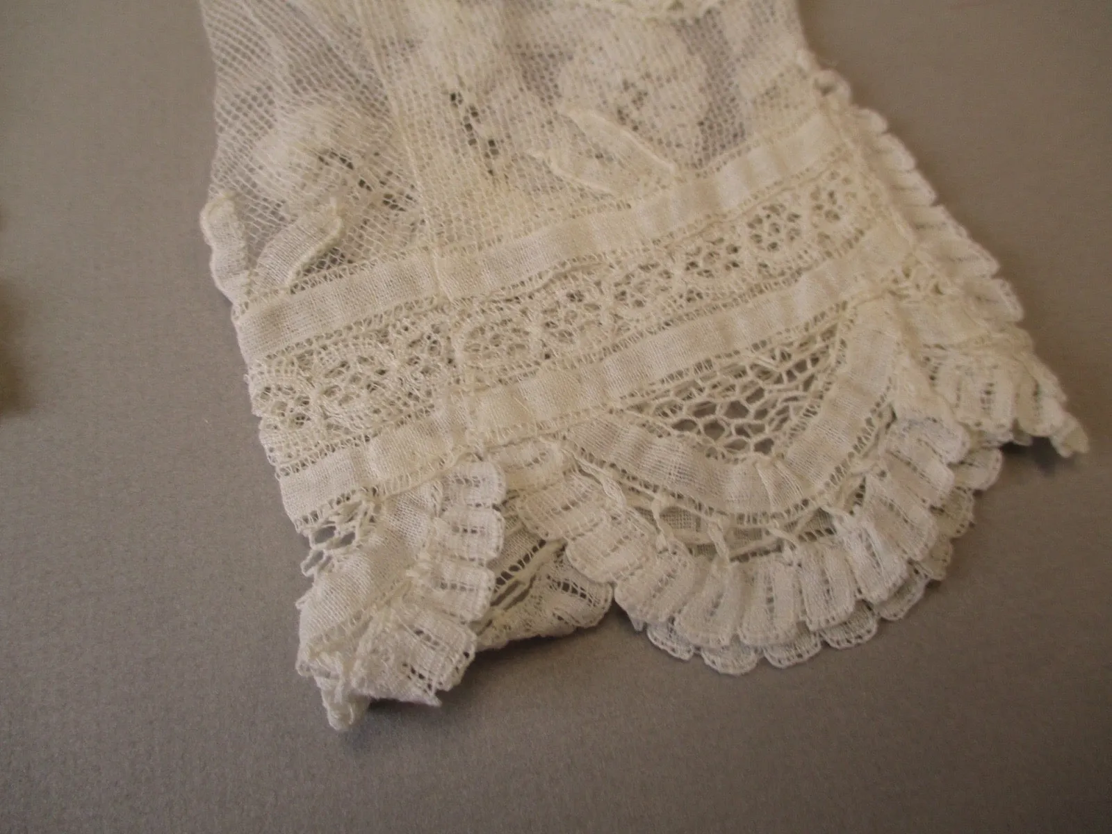 Antique Victorian Brussels lace Bridal sleeves