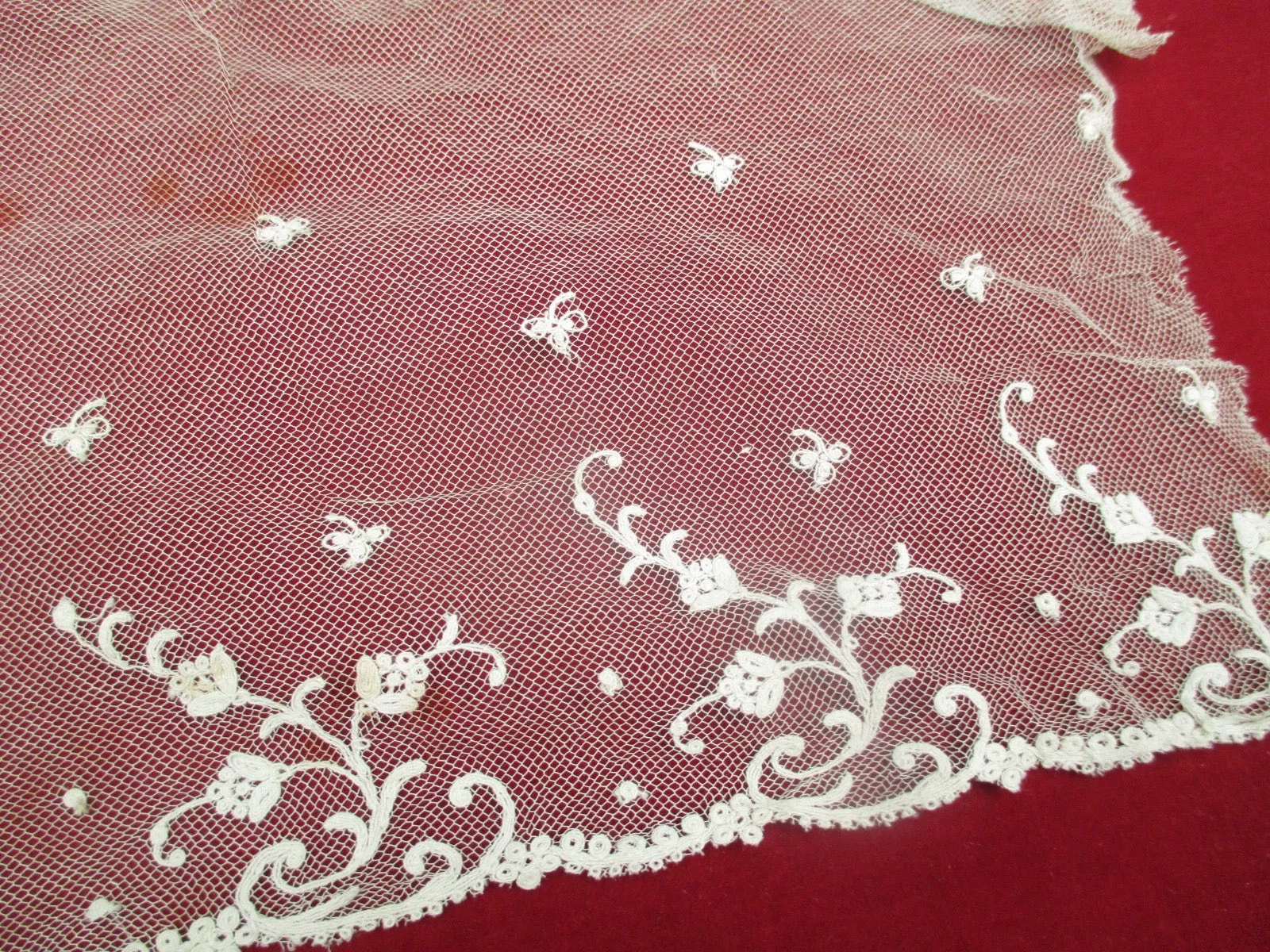 Antique Victorian Brussels Lace Piece