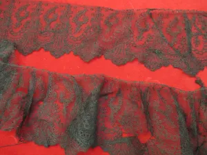 Antique Victorian Chantilly Lace Flounce