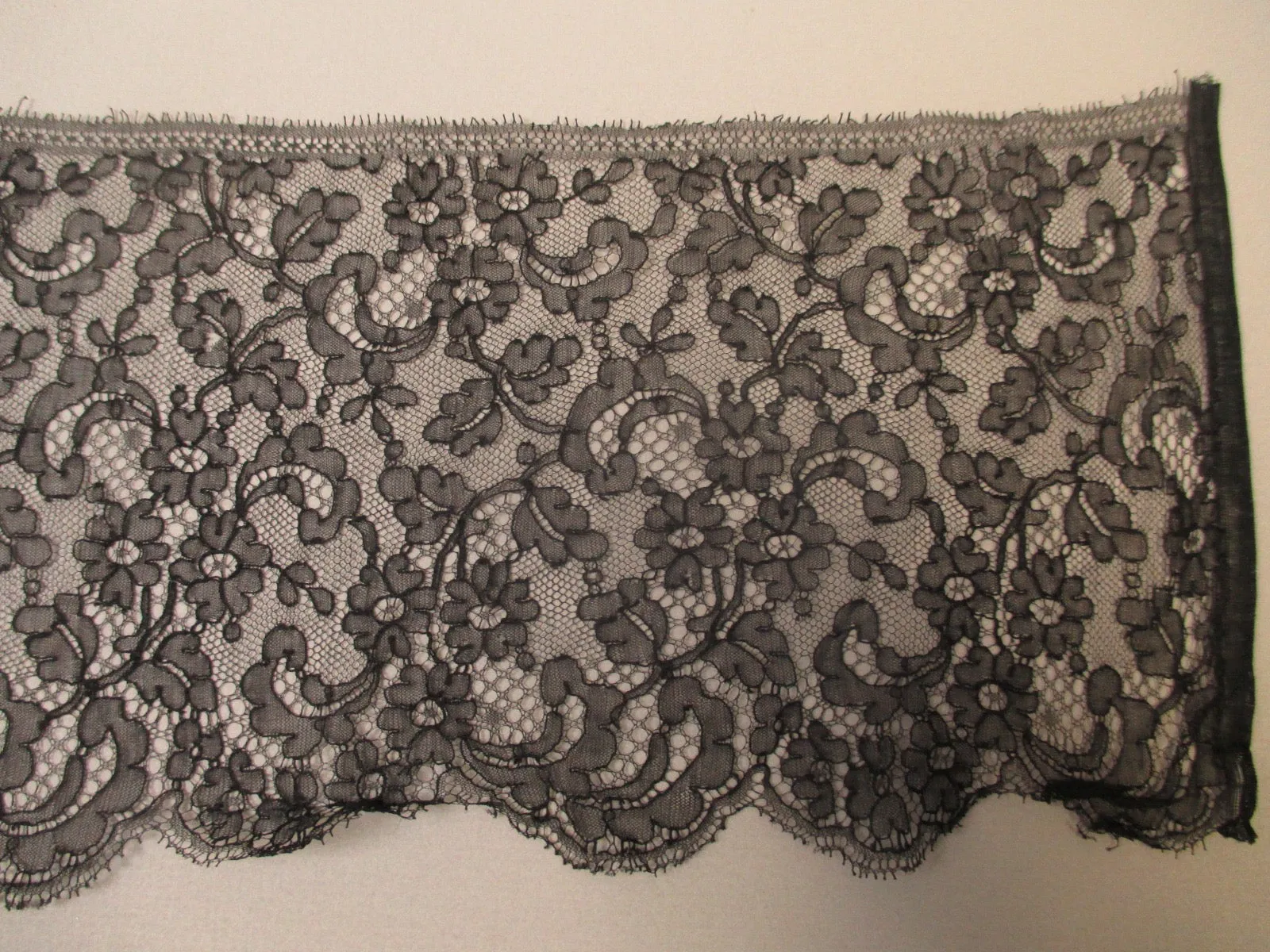 Antique Victorian Chantilly Lace Yardage