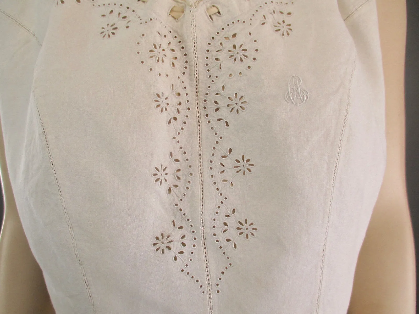 Antique Victorian CivilWar Era Corset Cover Camisole
