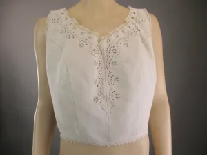Antique Victorian CivilWar Era Corset Cover Camisole