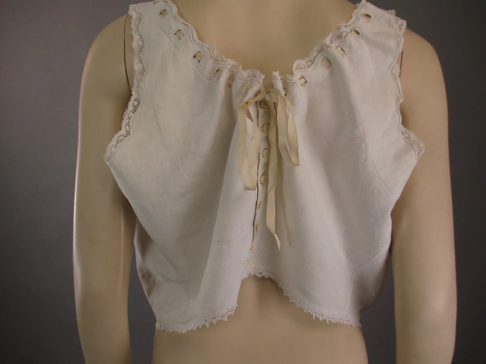 Antique Victorian CivilWar Era Corset Cover Camisole