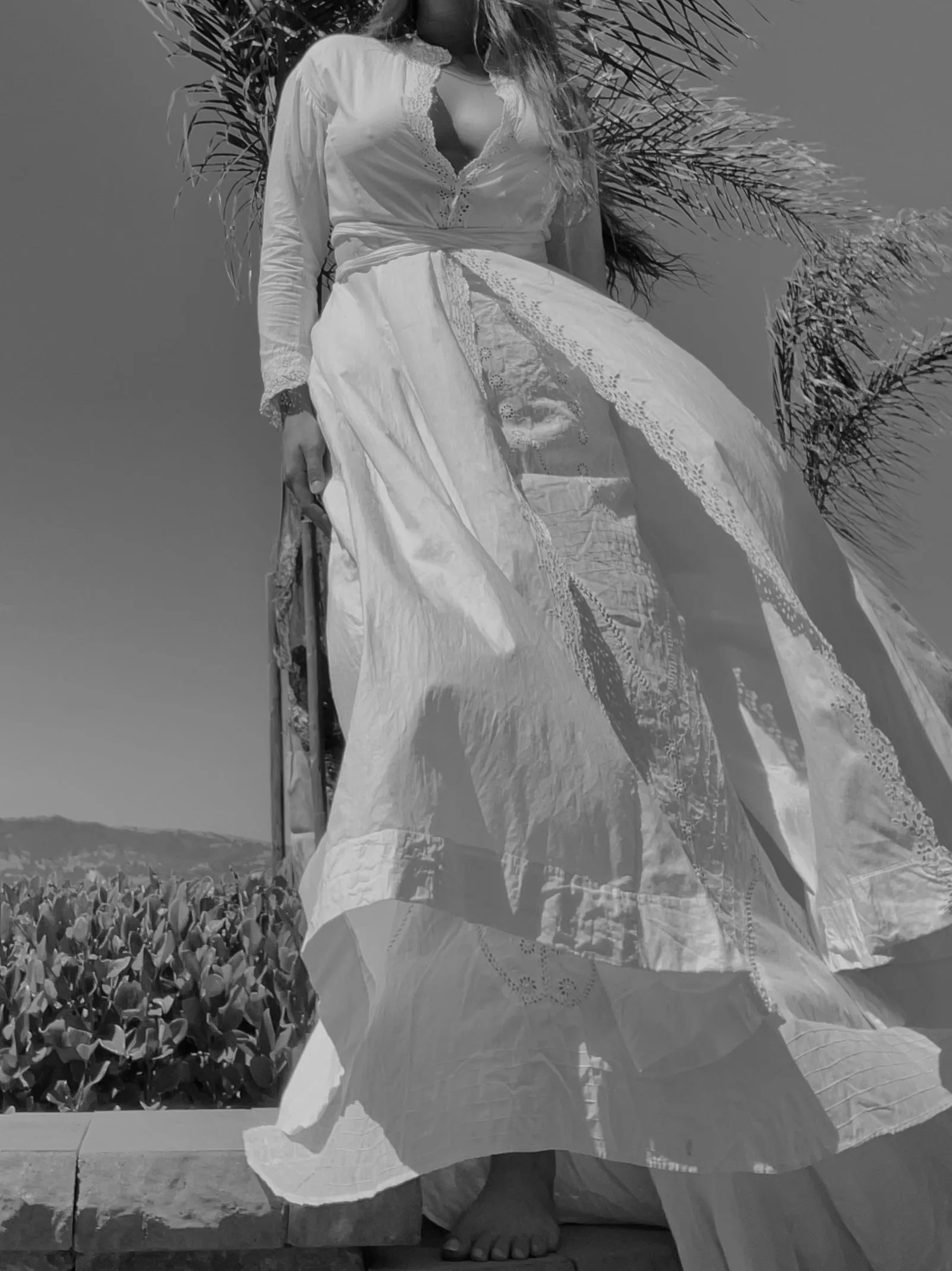 Antique Victorian Cotton Eyelet Trained Trousseau