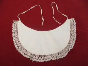 Antique Victorian cotton lace baby bib