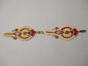 Antique Victorian embroidered applique