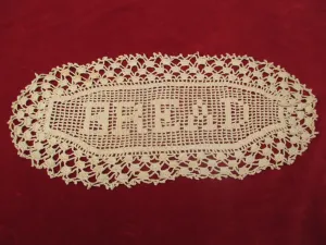 Antique Victorian filet crochet doily