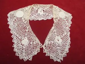 Antique Victorian Irish Crochet Lace Collar