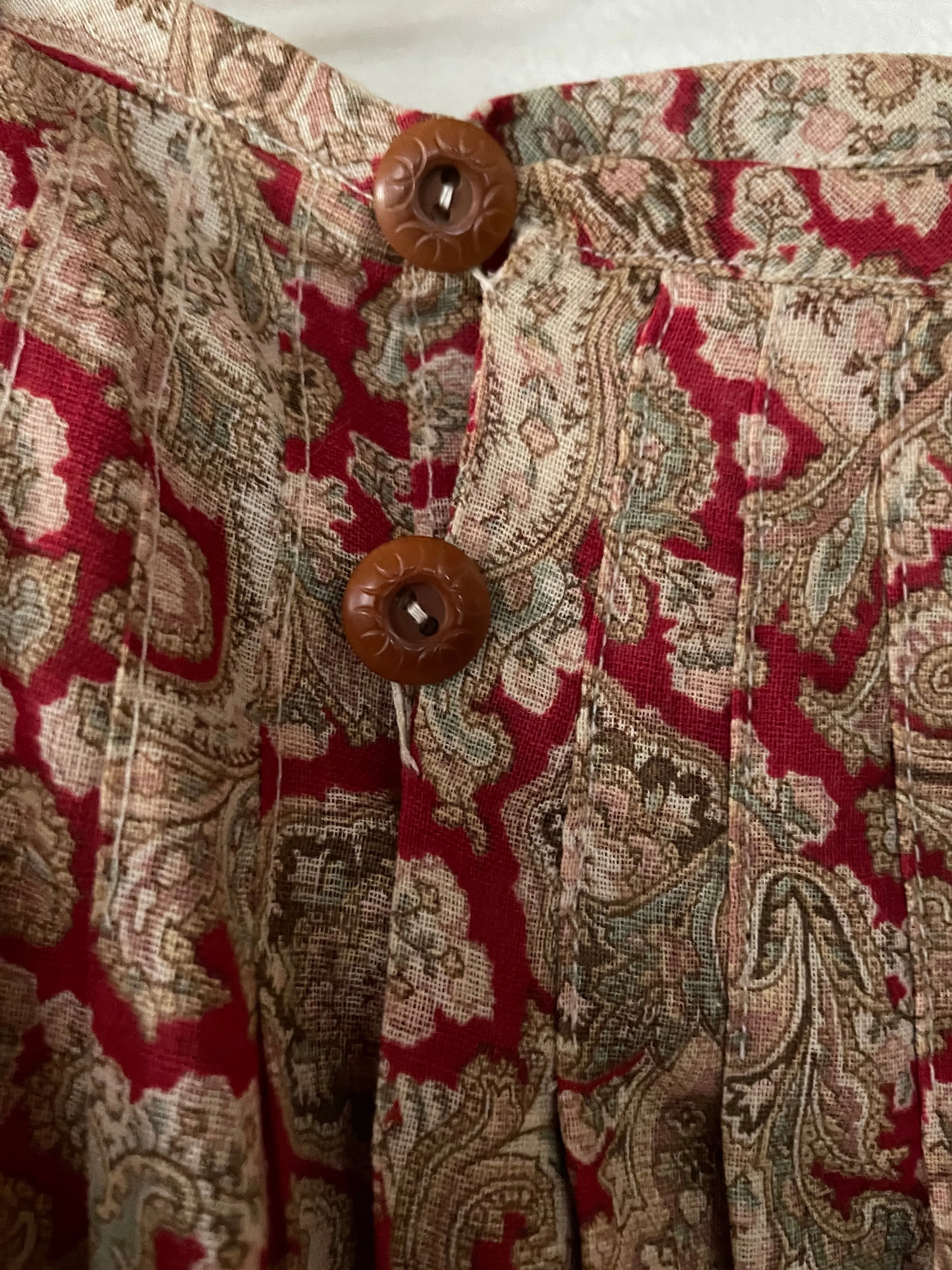 Antique Victorian Paisley Wrap Style Skirt