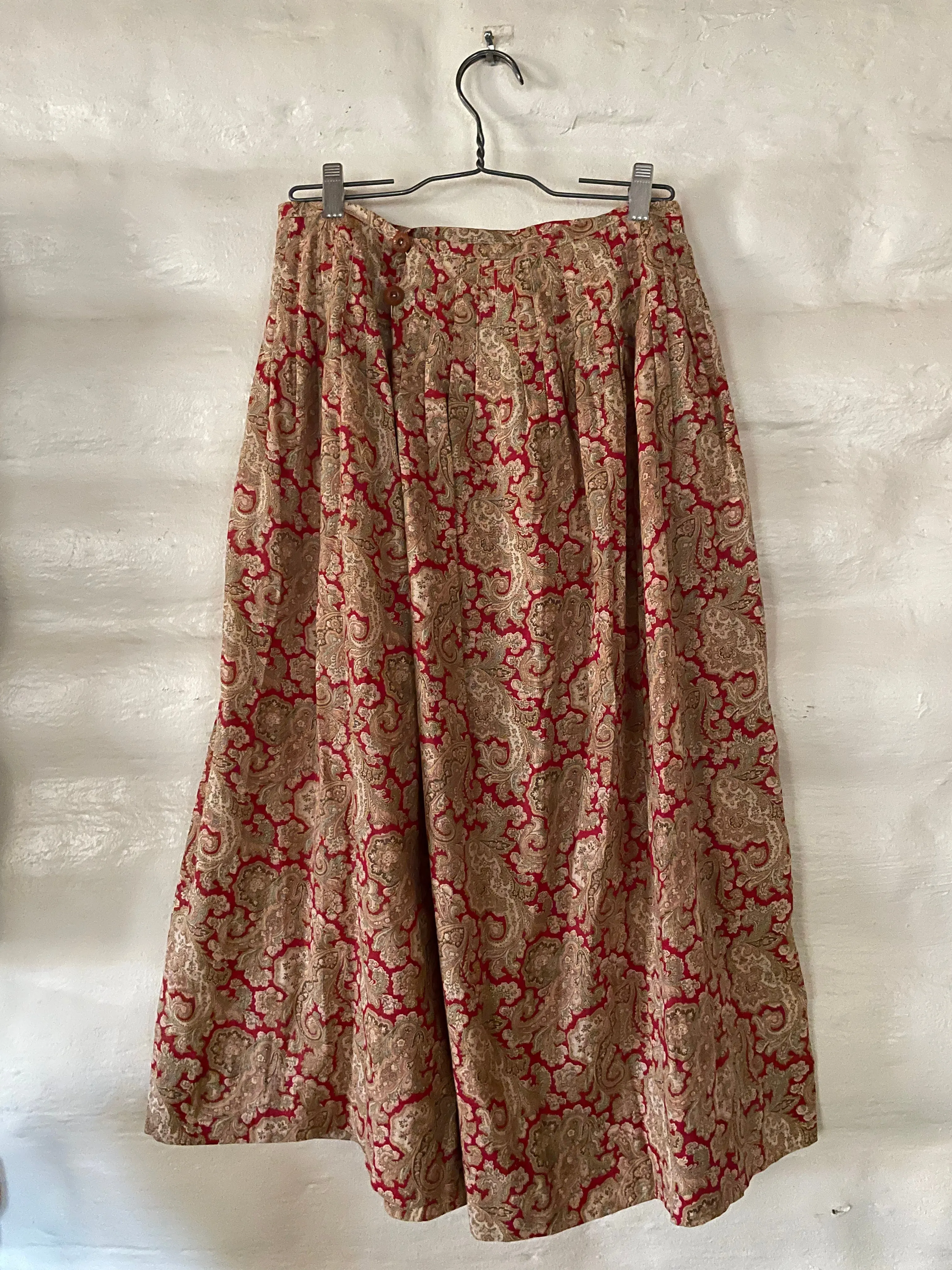 Antique Victorian Paisley Wrap Style Skirt