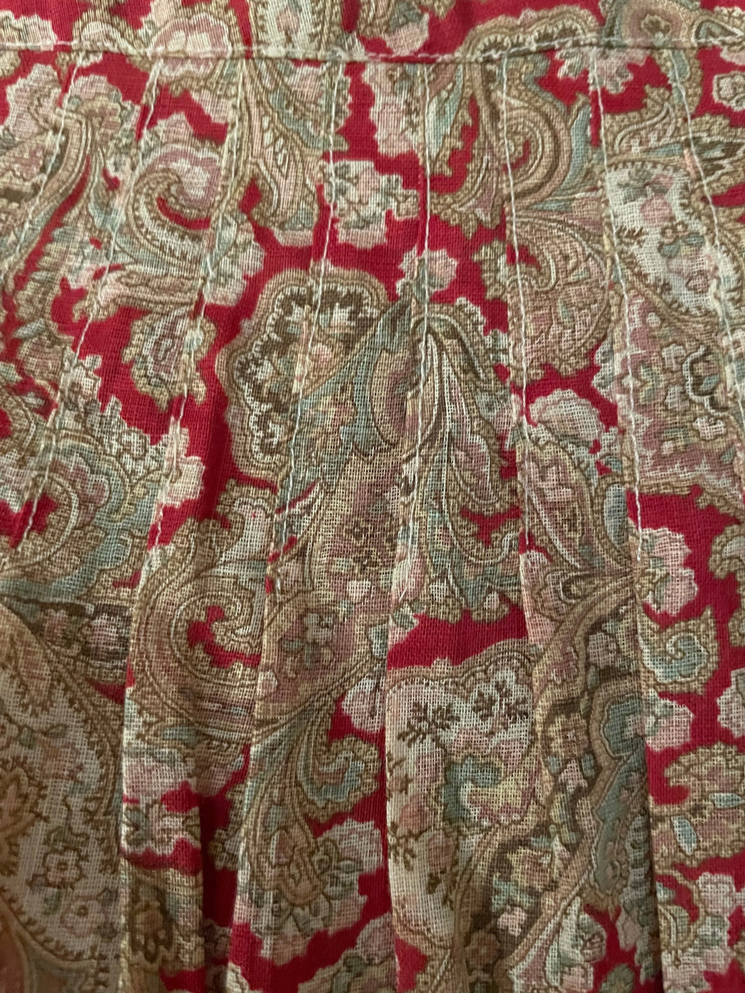 Antique Victorian Paisley Wrap Style Skirt