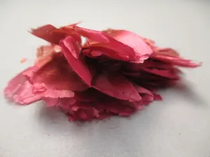 Antique Victorian Pink Silk fabric Flower