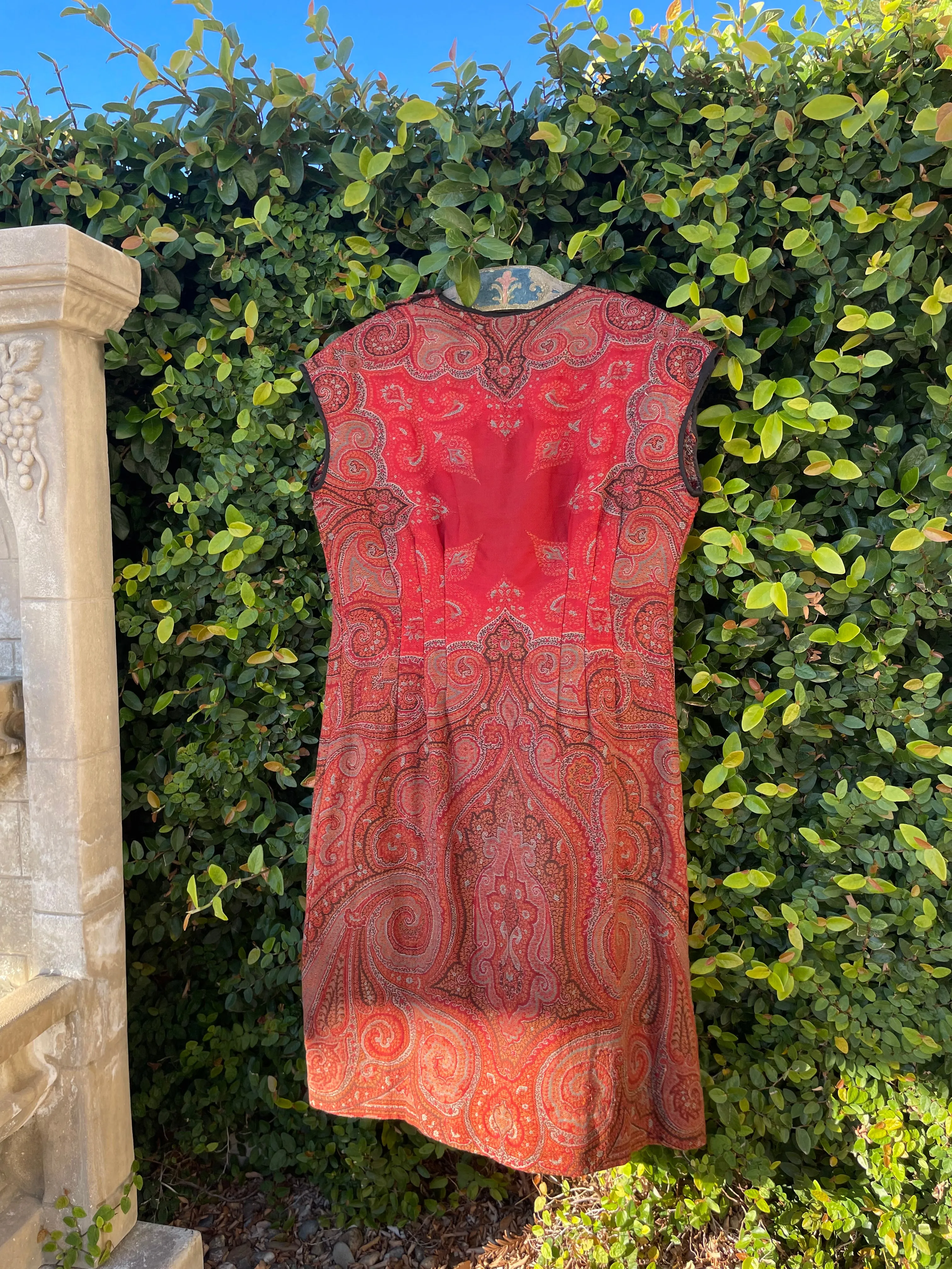 Antique Victorian Shawl Remade Two Piece Dress Set