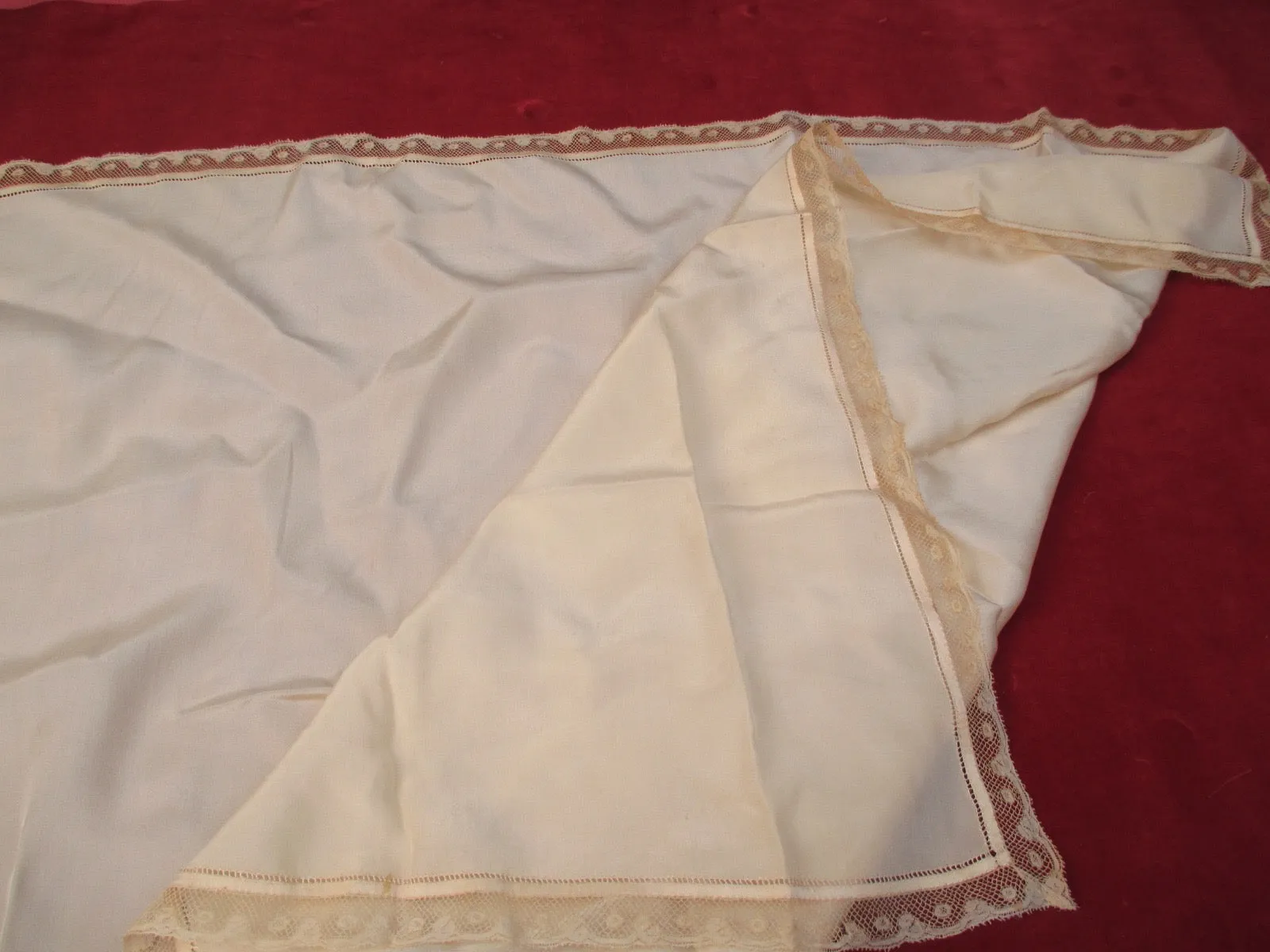 Antique Victorian Silk Baby Blanket