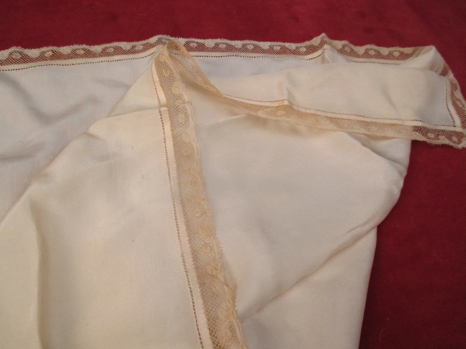 Antique Victorian Silk Baby Blanket