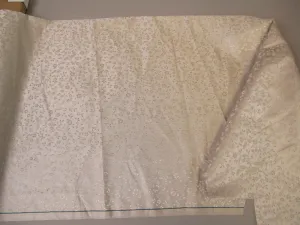 Antique Victorian Silk Damask Floral Bird Print