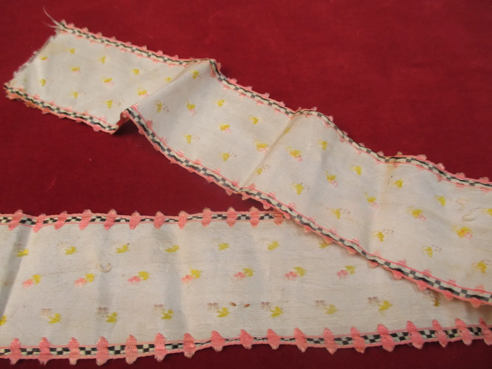 Antique Victorian Silk Ribbon remnant