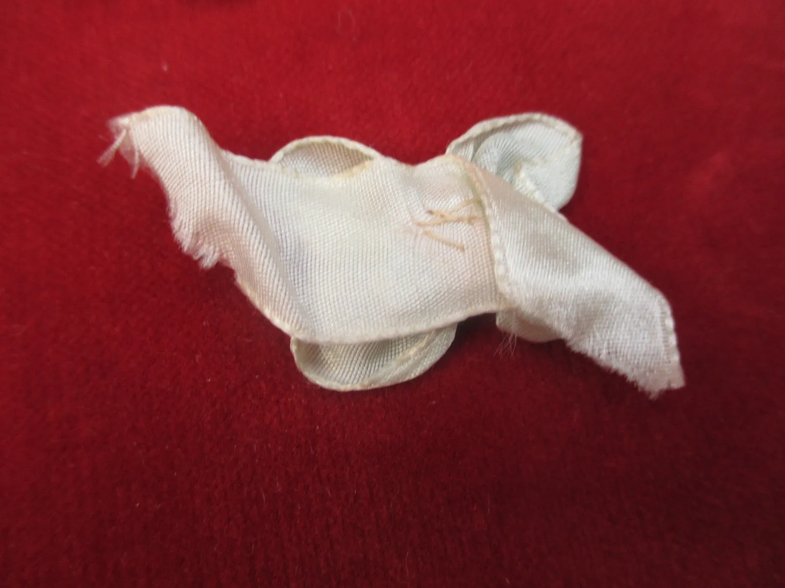 Antique Victorian silk ribbon rose ribbon art bows 3 pc