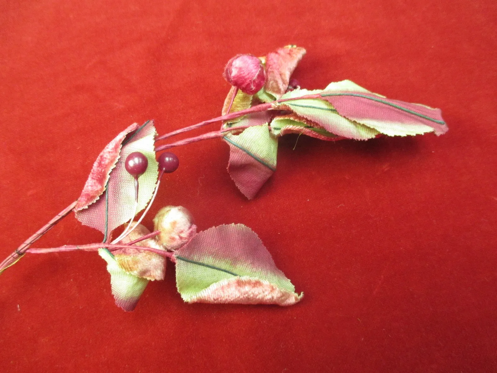 Antique Victorian Velvet Millinery flowers