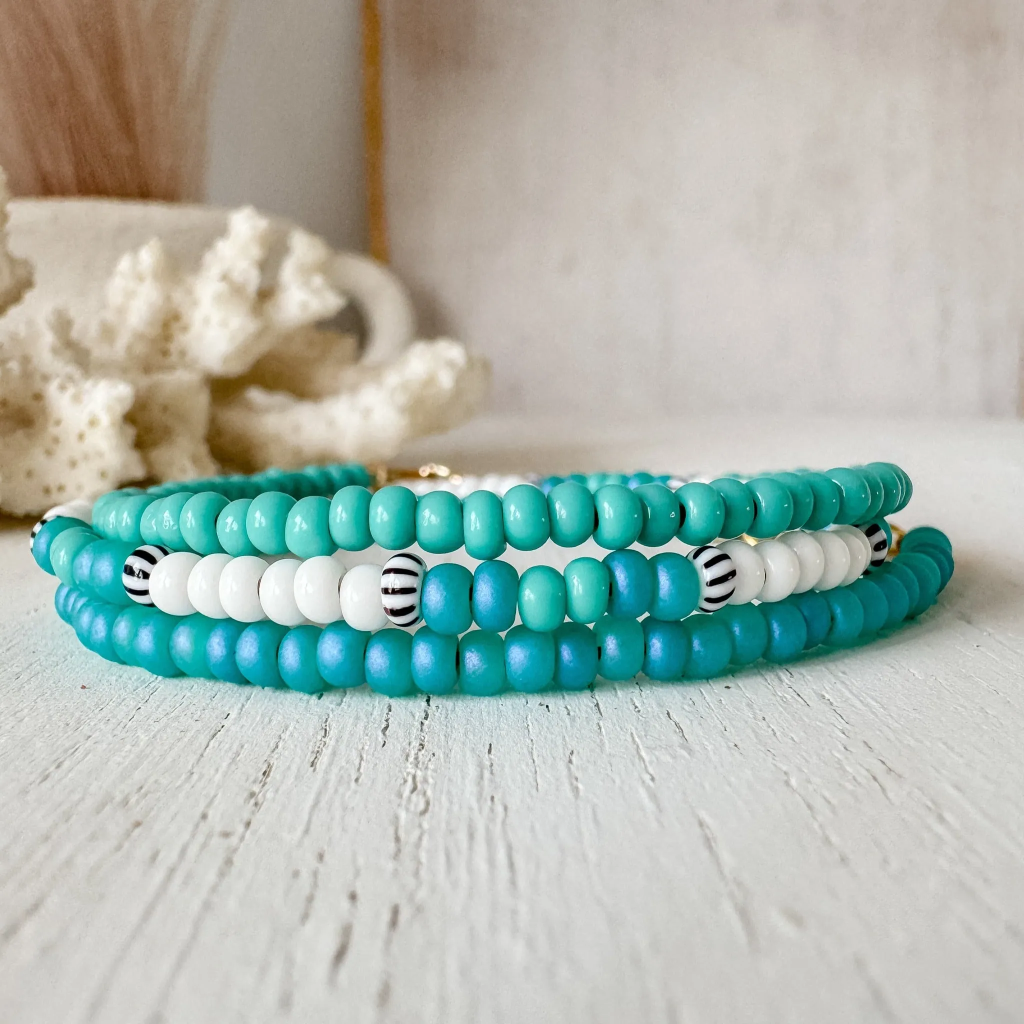 Aztec Color Collection Seed Bead Bracelet Stacking Set - Set of 3 or Each