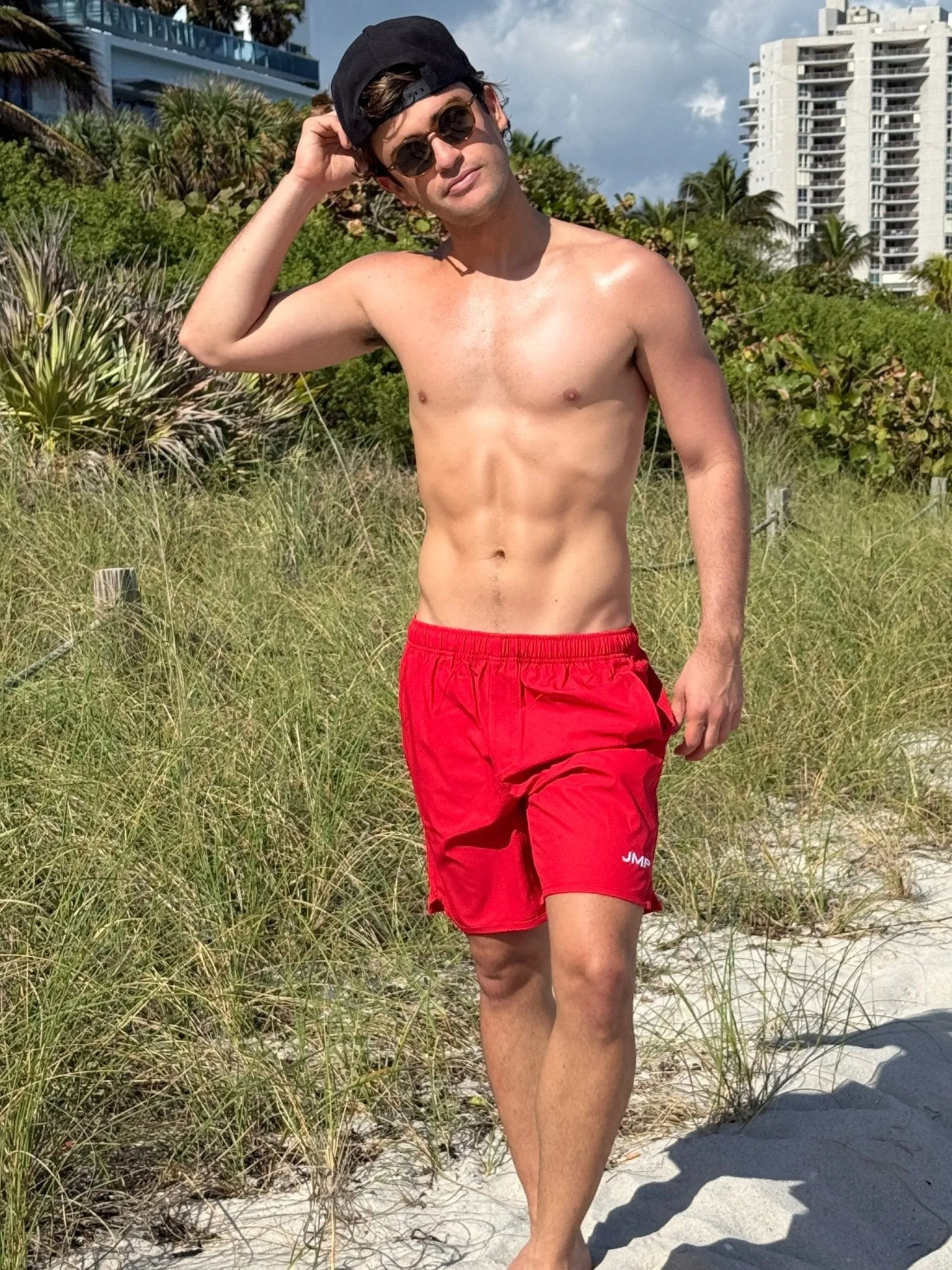 Barbados Men's Swim Trunk - Red