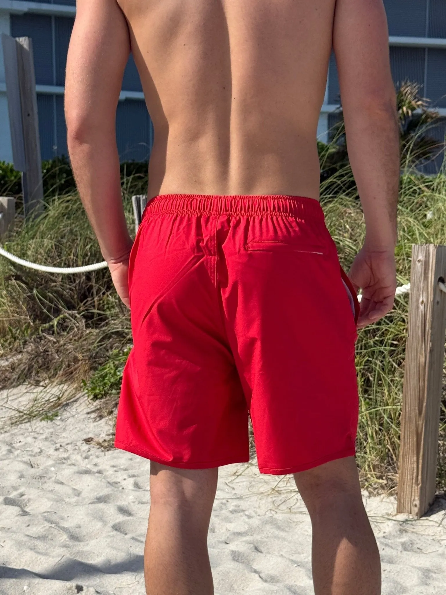Barbados Men's Swim Trunk - Red