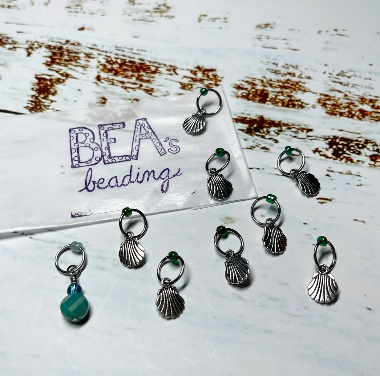 Bea's Beading Siesta Handmade Knitting Stitch Markers