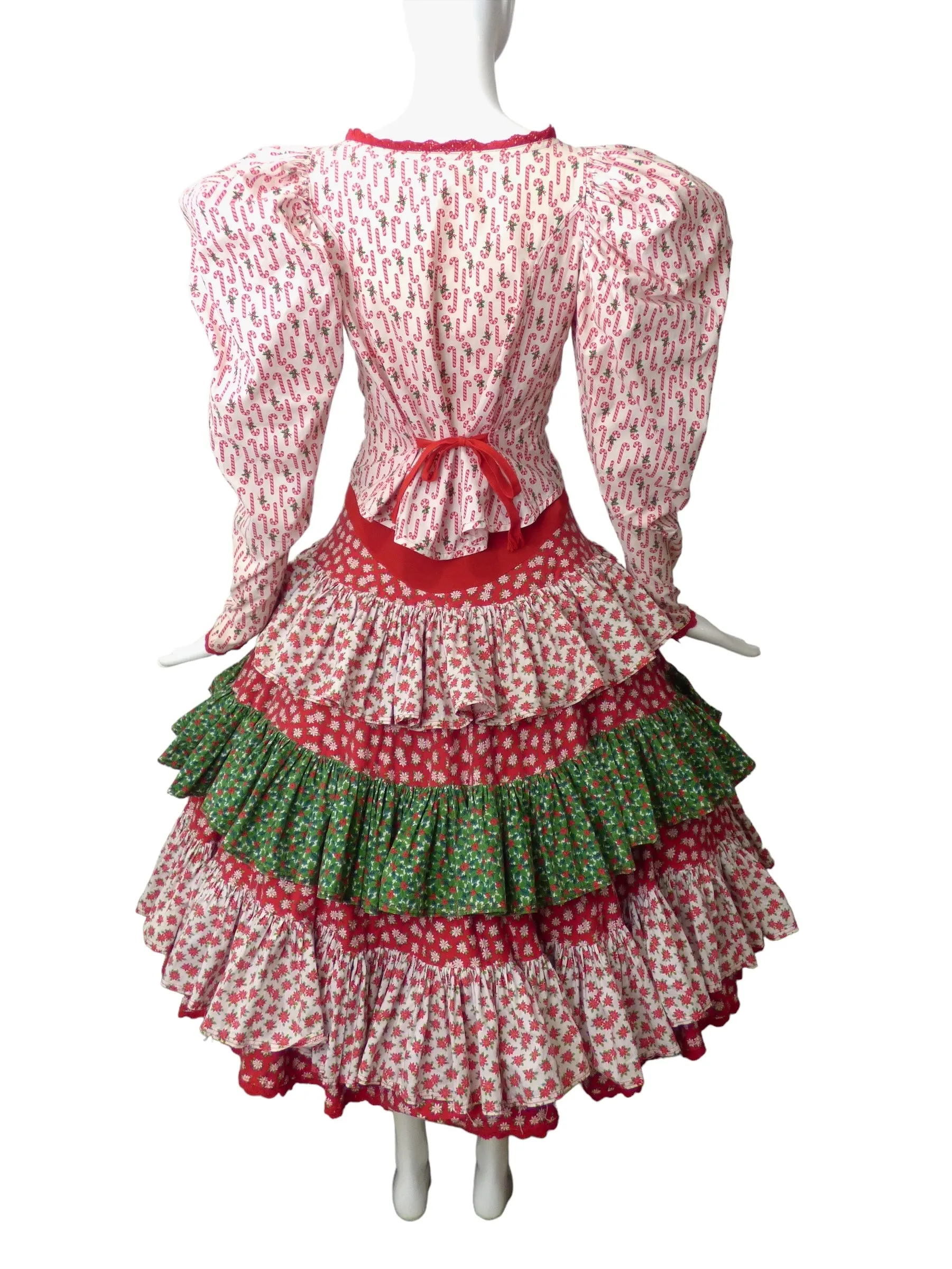 BETSEY JOHNSON PUNK- 1980s 2pc Christmas Dress, Size 4