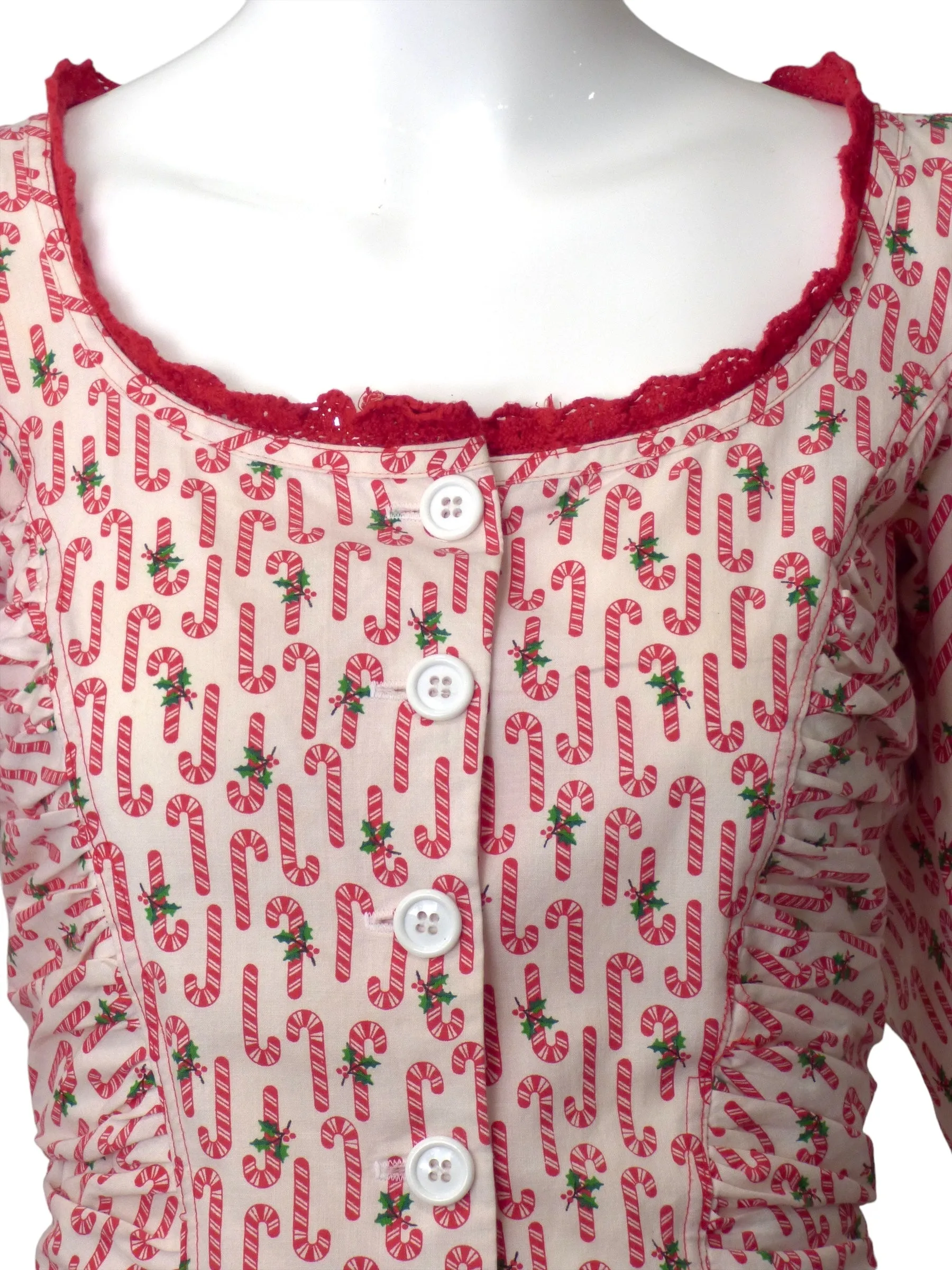 BETSEY JOHNSON PUNK- 1980s 2pc Christmas Dress, Size 4