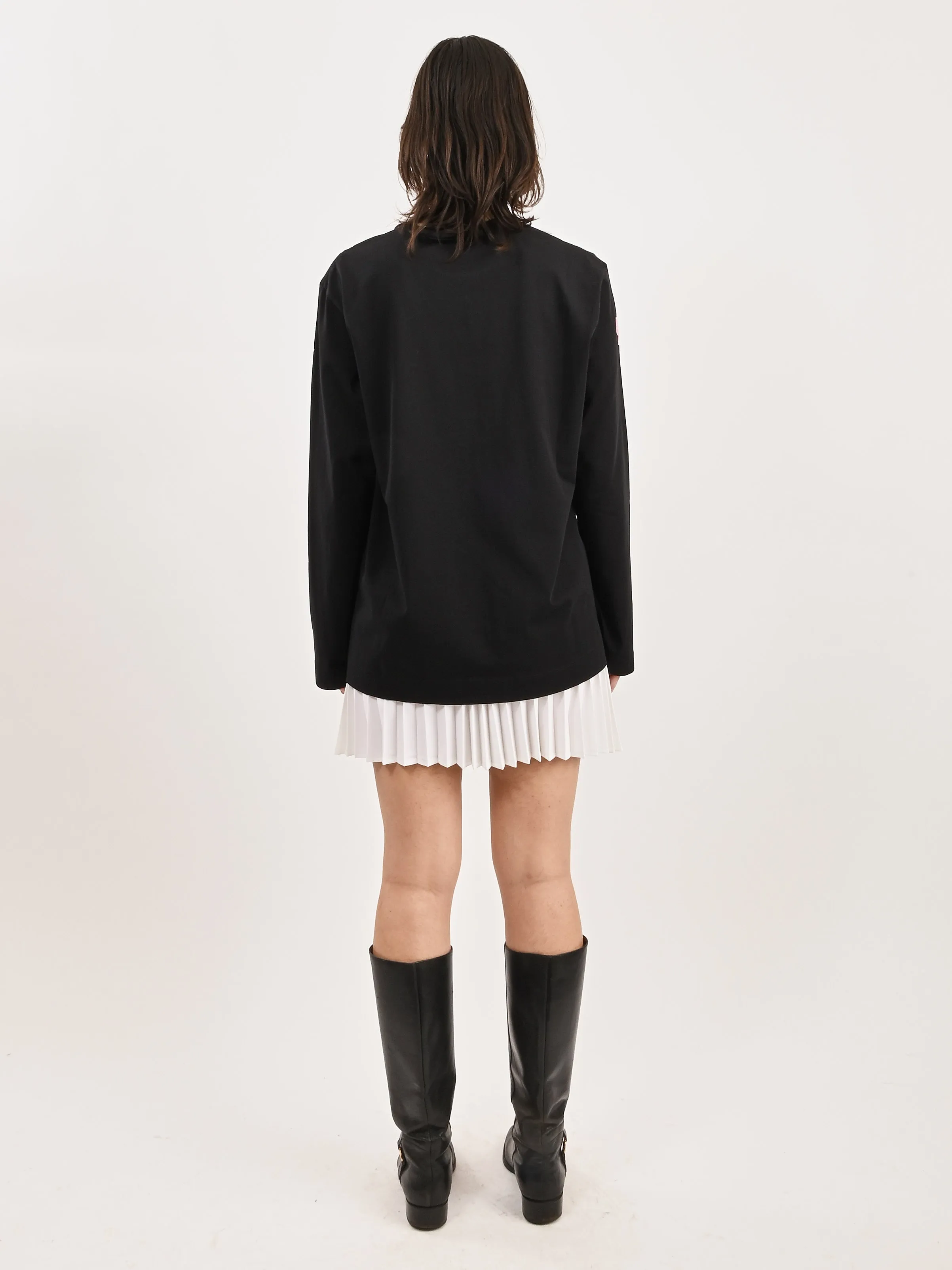 Black Carnation Print L/S T-Shirt