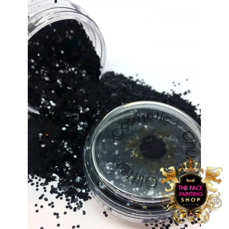 'Black' Chunky Glitter - The Facepainting Shop