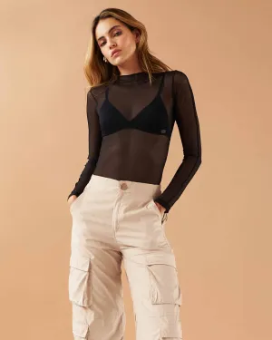 BLACK TRIM TOP