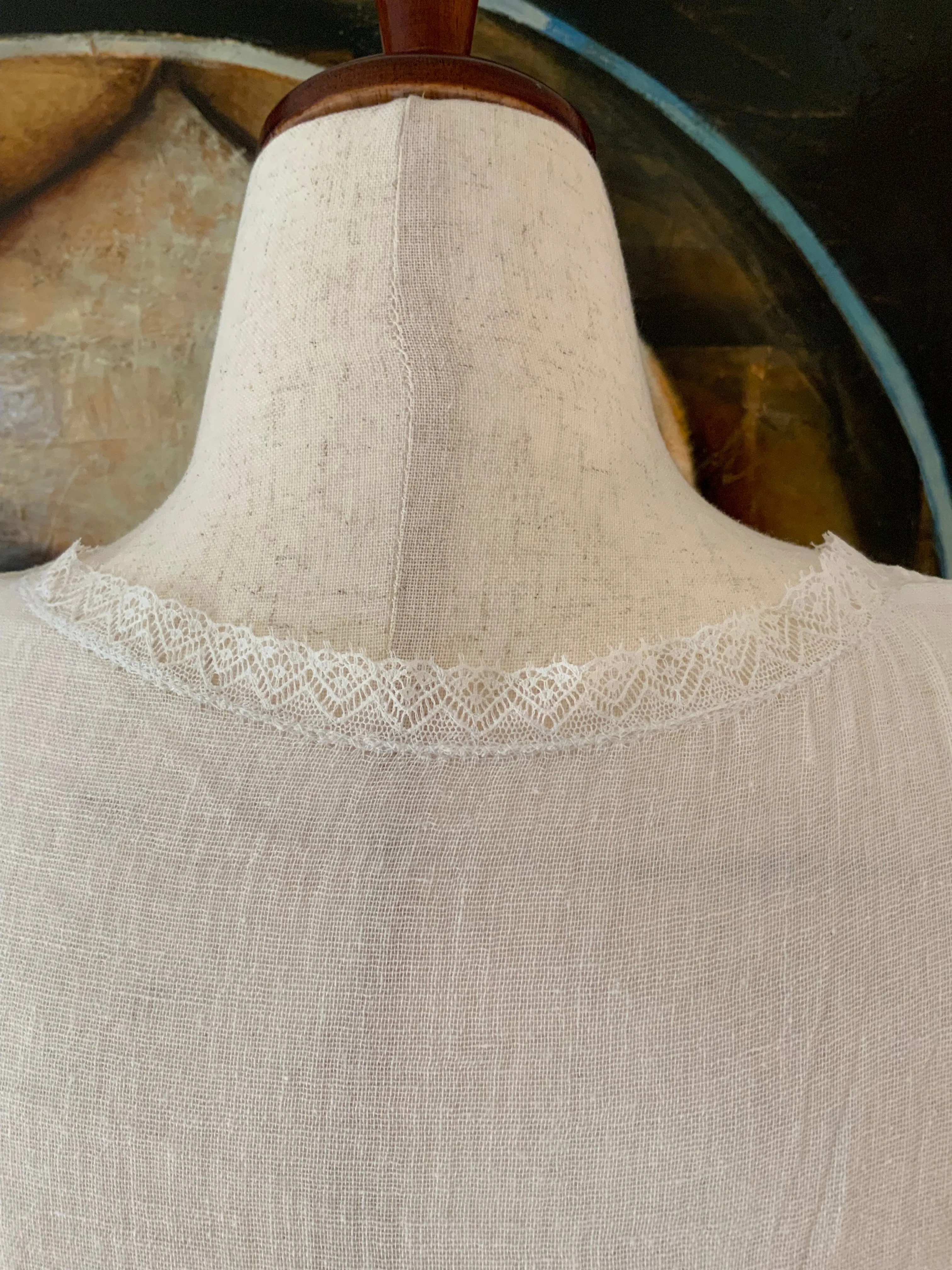 Blouse made with Antique Lace Apliques - Y2K - E10
