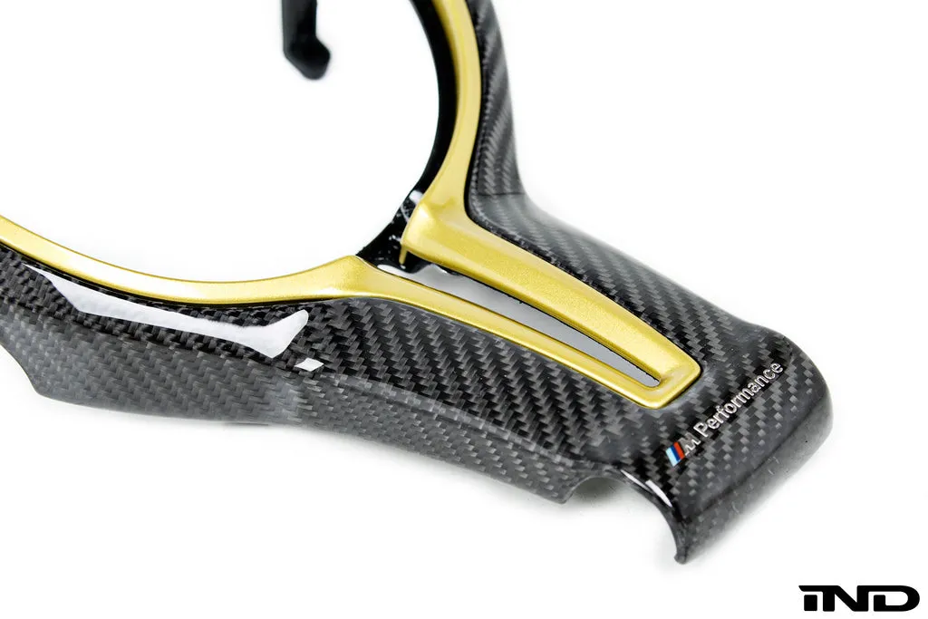 BMW M Performance F-Chassis Steering Wheel Trim - Gloss Carbon